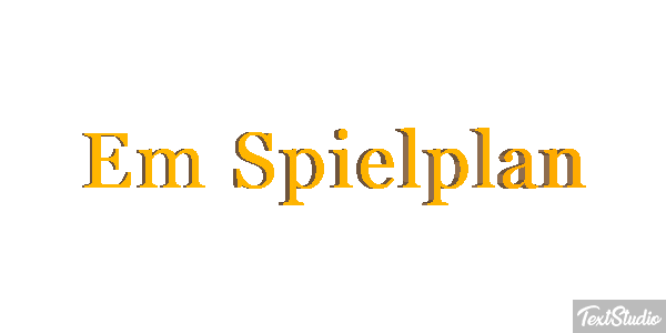 Em Spielplan Text effect