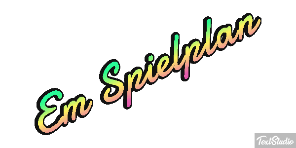 Em Spielplan Text effect