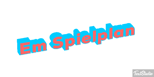 Em Spielplan Text effect