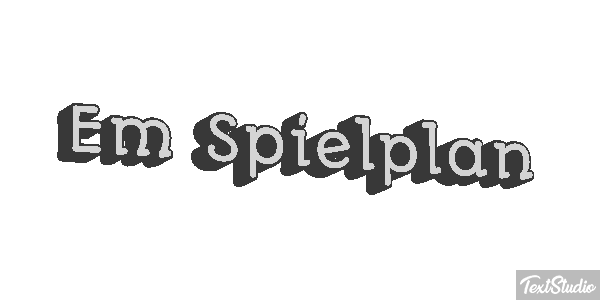 Em Spielplan Text effect