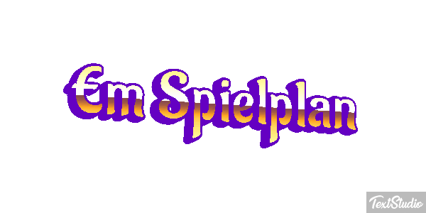 Em Spielplan Text effect