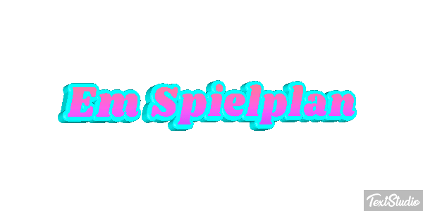 Em Spielplan Text effect