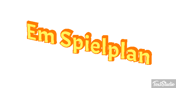 Em Spielplan Text effect