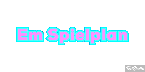 Em Spielplan Text effect