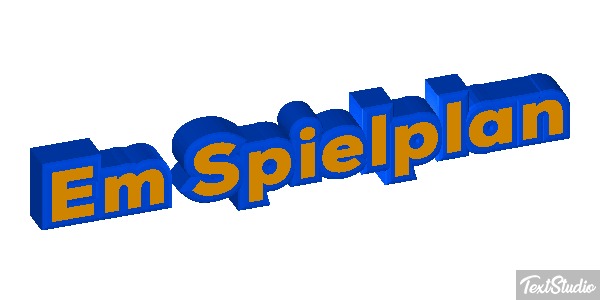 Em Spielplan Text effect