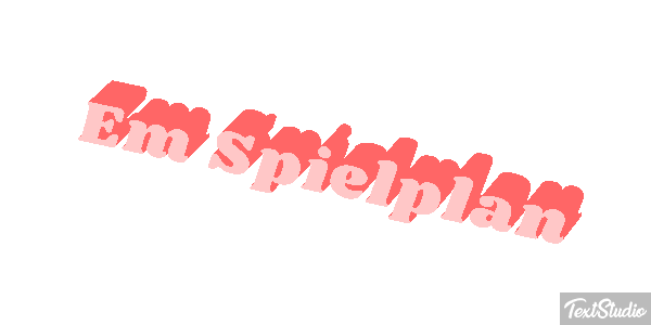 Em Spielplan Text effect