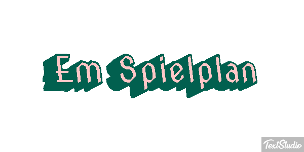 Em Spielplan Text effect