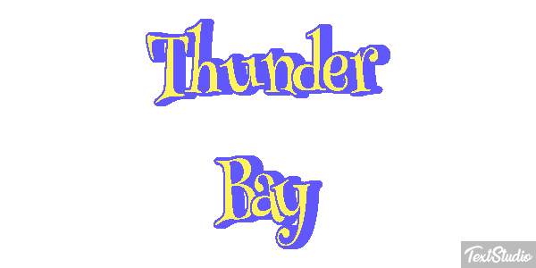 Thunder Bay Efeito do texto