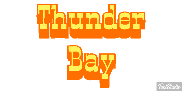 Thunder Bay Efeito do texto