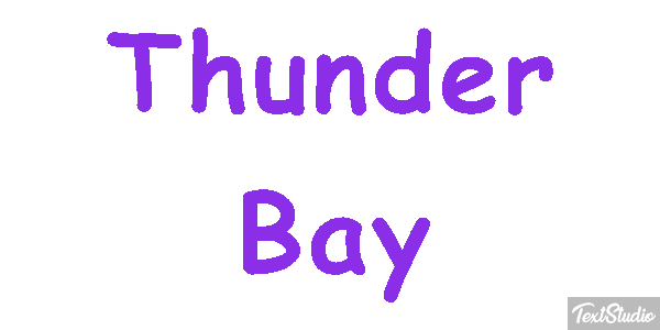 Thunder Bay Efeito do texto