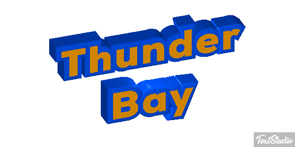 Thunder Bay Efeito do texto