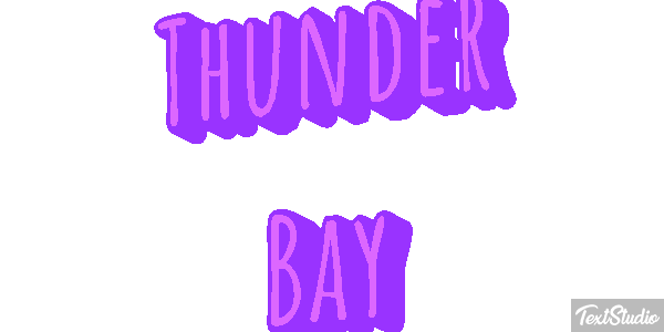 Thunder Bay Efeito do texto