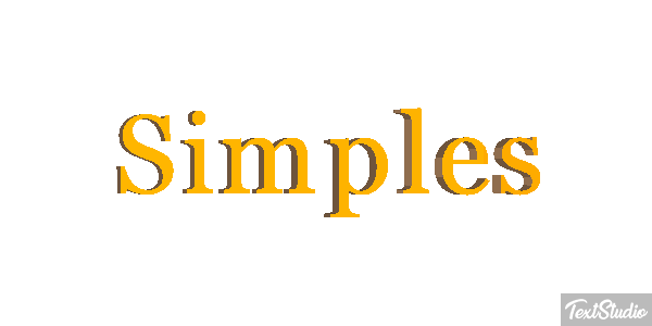 Simples Efeito do texto