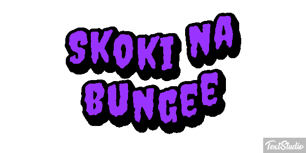 Skoki na bungee Efekt tekstowy