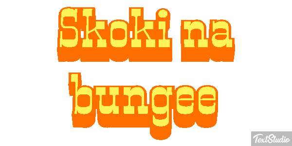 Skoki na bungee Efekt tekstowy