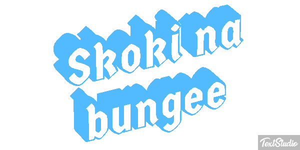 Skoki na bungee Efekt tekstowy