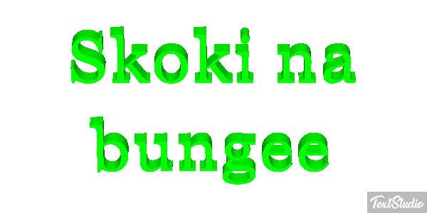 Skoki na bungee Efekt tekstowy