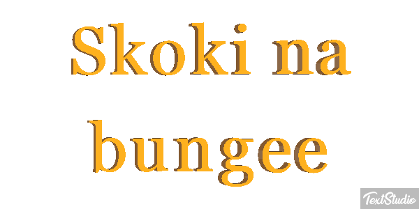 Skoki na bungee Efekt tekstowy