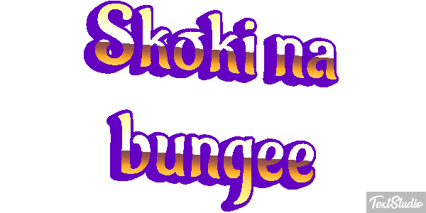 Skoki na bungee Efekt tekstowy