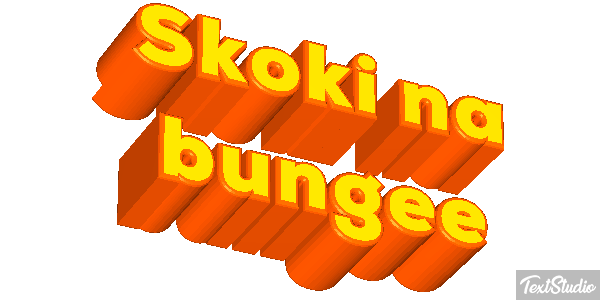 Skoki na bungee Efekt tekstowy