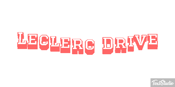 Leclerc Drive Text effect