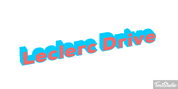 Leclerc Drive Text effect