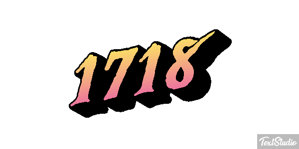 1718 Text effect