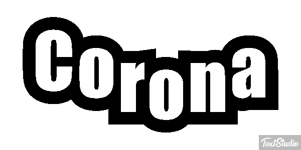 Corona Tekst effect