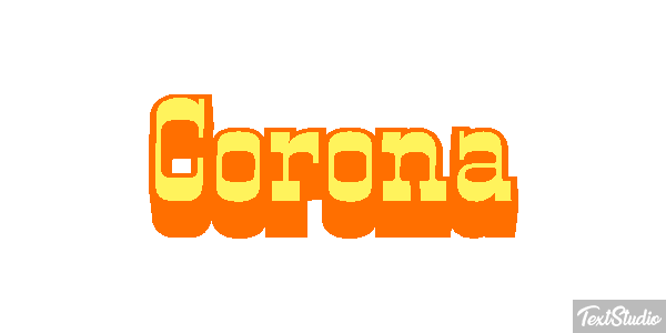 Corona Tekst effect