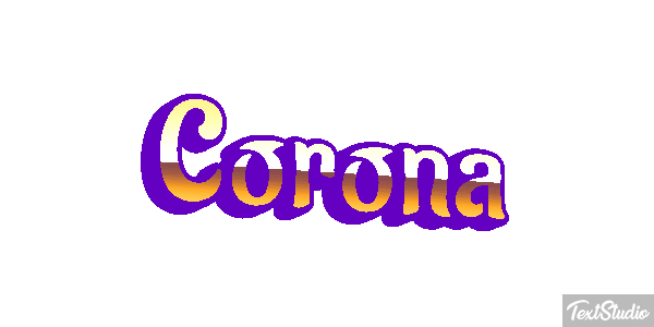 Corona Tekst effect