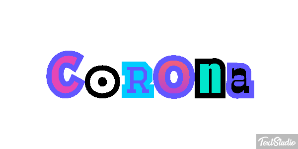 Corona Tekst effect