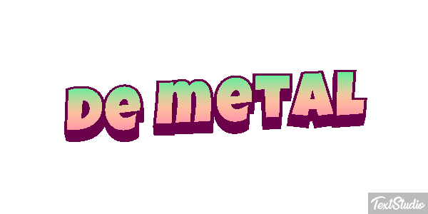 De Metal Text effect