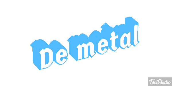 De Metal Text effect