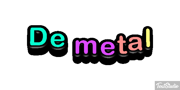 De Metal Text effect