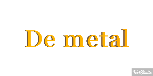 De Metal Text effect