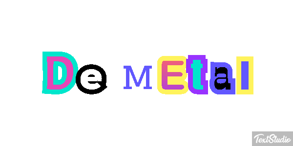 De Metal Text effect