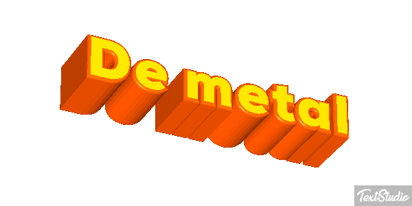 De Metal Text effect