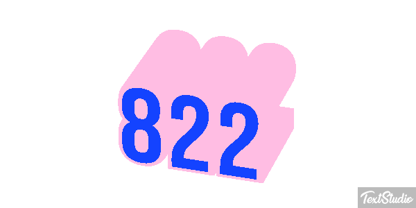 822 Tekst effect