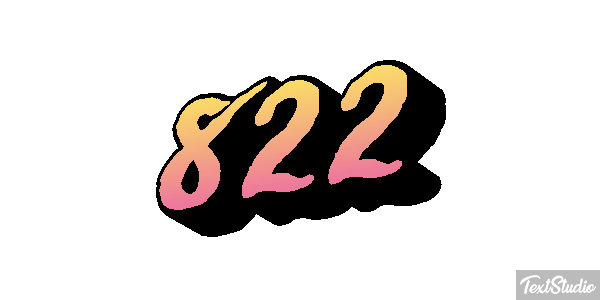 822 Tekst effect