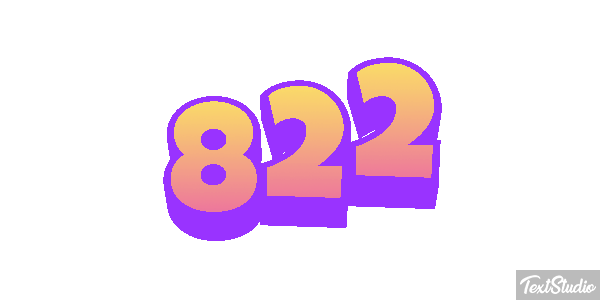 822 Tekst effect