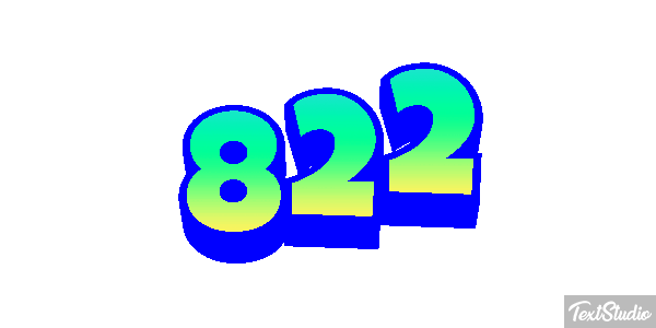 822 Tekst effect