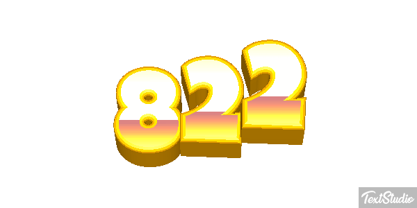 822 Tekst effect