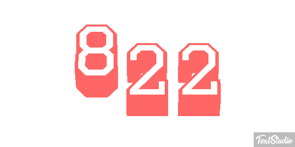 822 Tekst effect