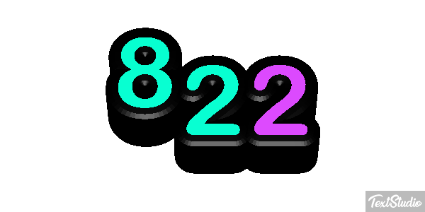 822 Tekst effect