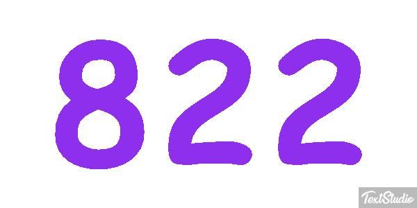 822 Tekst effect