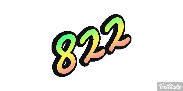 822 Tekst effect