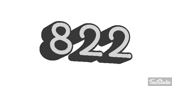 822 Tekst effect