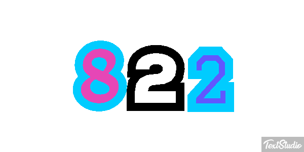 822 Tekst effect