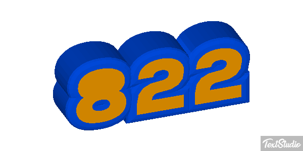 822 Tekst effect