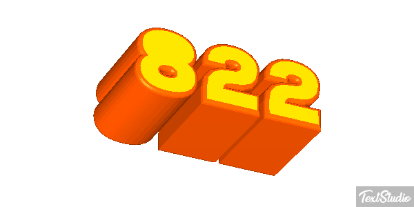 822 Tekst effect